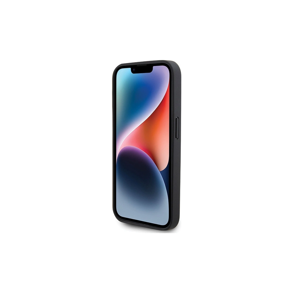 Etui BMW BMHCP15L22PTDK Apple iPhone 15 Pro kožené razítko Tricolor černá/black