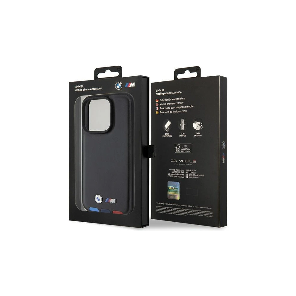 Hurtownia GSM - Etui BMW BMHCP15L22PTDK Apple iPhone 15 Pro Leather Stamp Tricolor czarny/black - BMW518 - {ean13} - Hurt