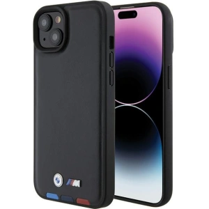 Hurtownia GSM - Etui BMW BMHCP15M22PTDK Apple iPhone 15 Plus / 14 Plus Leather Stamp Tricolor negru/black - BMW519 - {ean13} - Hurt