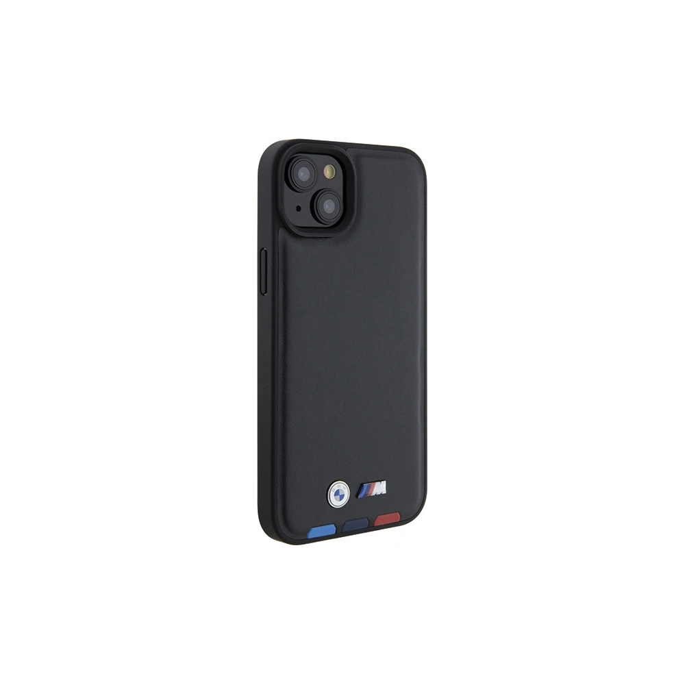 Hurtownia GSM - Case BMW BMHCP15M22PTDK Apple iPhone 15 Plus / 14 Plus Leder Stempel Tricolor schwarz/black - BMW519 - {ean13} - Hurt