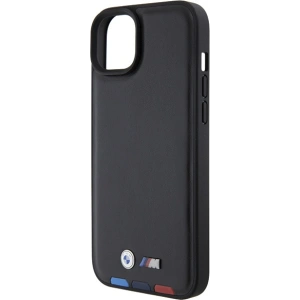 Hurtownia GSM - Etui BMW BMHCP15M22PTDK Apple iPhone 15 Plus / 14 Plus kožené razítko trikolóra černá/black - BMW519 - {ean13} - Hurt