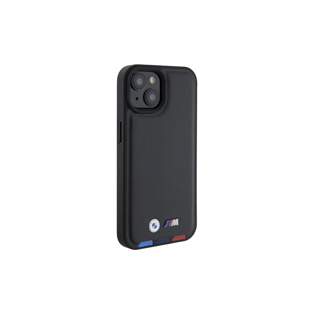Hurtownia GSM - Etui BMW BMHCP15S22PTDK Apple iPhone 15 bőr bélyeg trikolor fekete/black - BMW520 - {ean13} - Hurt