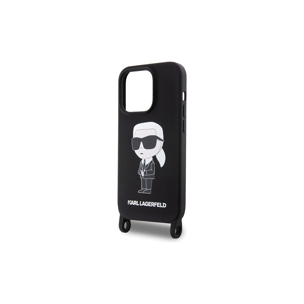 Hurtownia GSM - Case Karl Lagerfeld KLHCP15LSCBSKNK Apple iPhone 15 Pro Hardcase Crossbody Silikon Ikonik schwarz/black - KLD1737 - {ean13} - Hurt