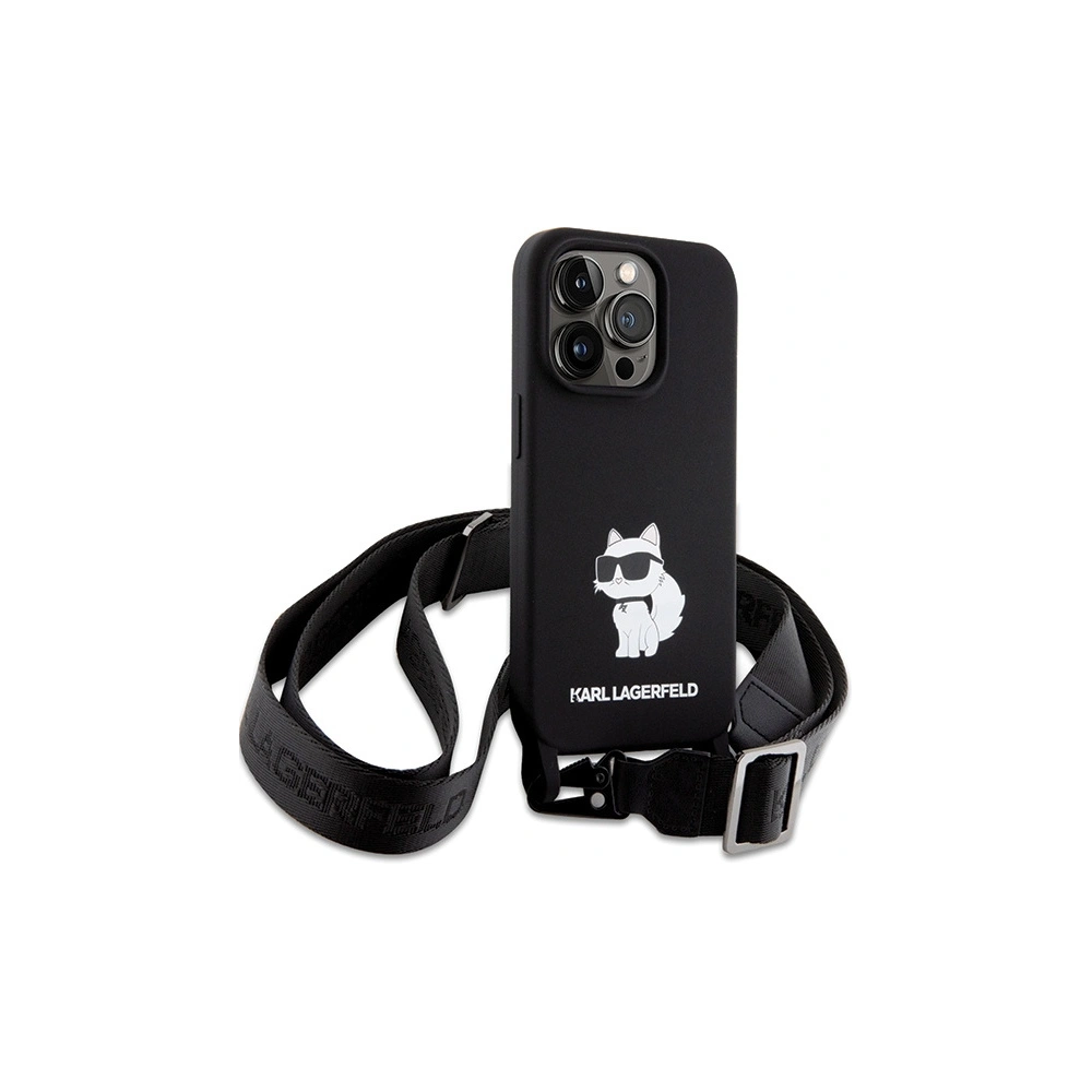 Hurtownia GSM - Case Karl Lagerfeld KLHCP15XSCBSCNK Apple iPhone 15 Pro Max Hardcase Crossbody Silikon Choupette schwarz/black - KLD1740 - {ean13} - Hurt