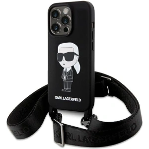 Hurtownia GSM - Etui Karl Lagerfeld KLHCP15XSCBSKNK Apple iPhone 15 Pro Max hardcase Crossbody Silicone Ikonik negru/black - KLD1741 - {ean13} - Hurt
