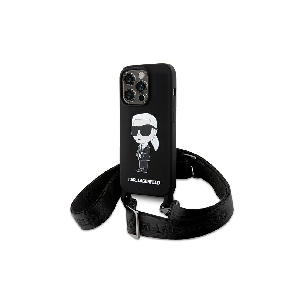 Hurtownia GSM - Case Karl Lagerfeld KLHCP15XSCBSKNK Apple iPhone 15 Pro Max Hardcase Crossbody Silikon Ikonik schwarz/black - KLD1741 - {ean13} - Hurt