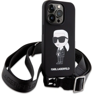 Hurtownia GSM - Case Karl Lagerfeld KLHCP15XSCBSKNK Apple iPhone 15 Pro Max Hardcase Crossbody Silikon Ikonik schwarz/black - KLD1741 - {ean13} - Hurt