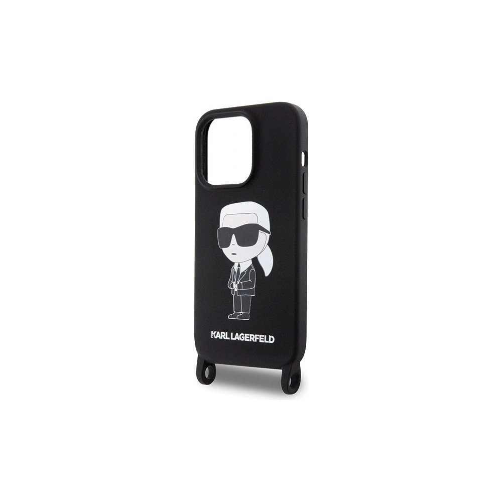 Hurtownia GSM - Case Karl Lagerfeld KLHCP15XSCBSKNK Apple iPhone 15 Pro Max Hardcase Crossbody Silikon Ikonik schwarz/black - KLD1741 - {ean13} - Hurt