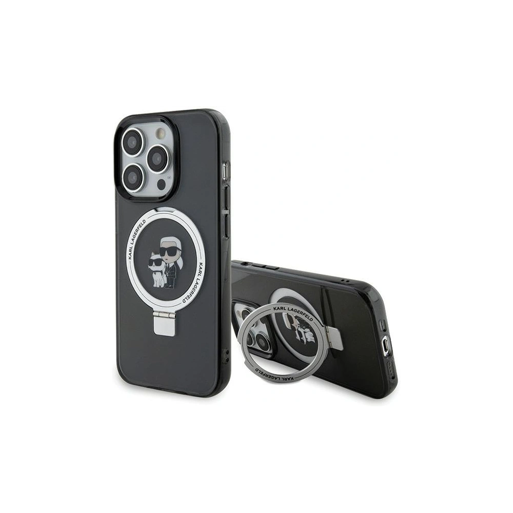 Hurtownia GSM - Etui Karl Lagerfeld KLHMP15LHMRSKCK Apple iPhone 15 Pro hardcase Ring Stand Karl&Choupettte MagSafe czarny/black - KLD1742 - {ean13} - Hurt
