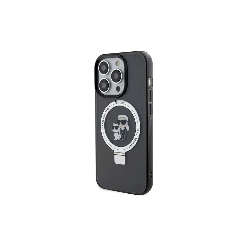 Hurtownia GSM - Etui Karl Lagerfeld KLHMP15LHMRSKCK Apple iPhone 15 Pro hardcase Ring Stand Karl&Choupettte MagSafe czarny/black - KLD1742 - {ean13} - Hurt