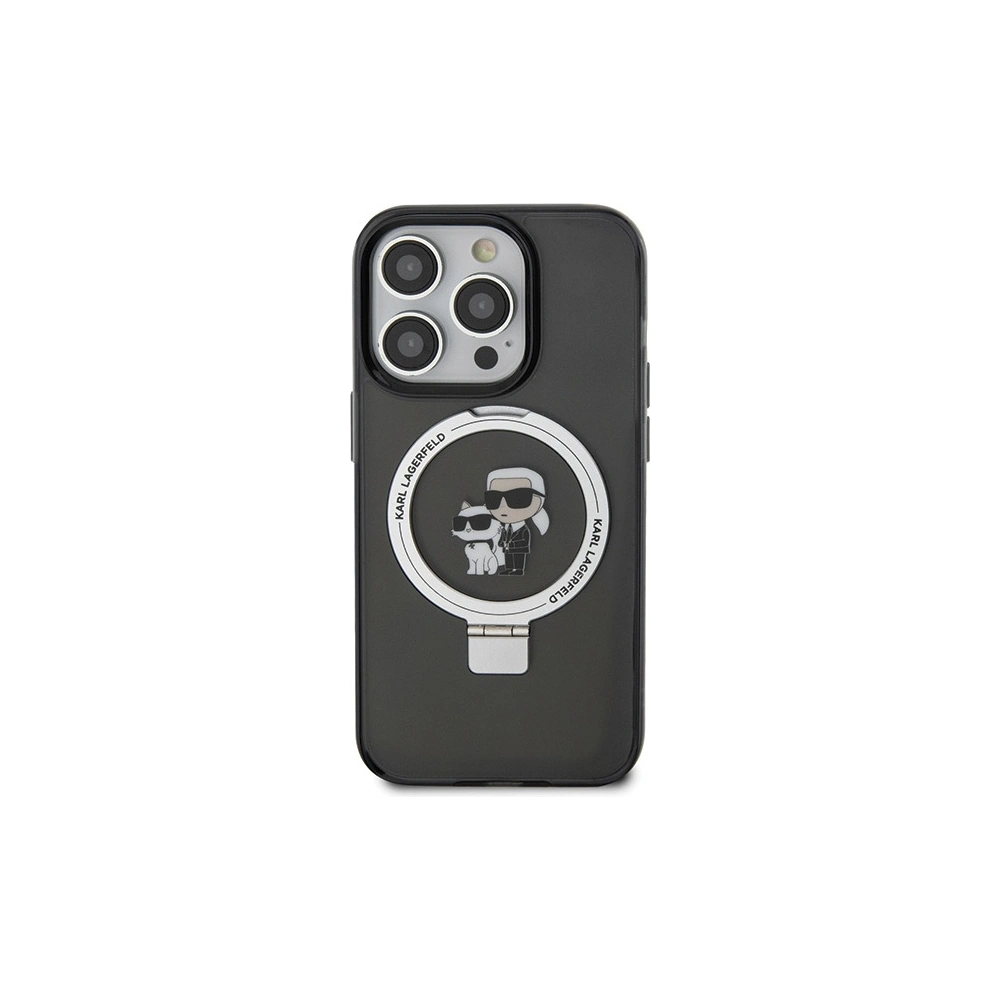 Hurtownia GSM - Etui Karl Lagerfeld KLHMP15LHMRSKCK Apple iPhone 15 Pro hardcase Ring Stand Karl&Choupettte MagSafe czarny/black - KLD1742 - {ean13} - Hurt