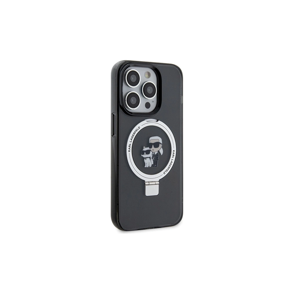 Hurtownia GSM - Etui Karl Lagerfeld KLHMP15LHMRSKCK Apple iPhone 15 Pro hardcase Ring Stand Karl&Choupettte MagSafe czarny/black - KLD1742 - {ean13} - Hurt