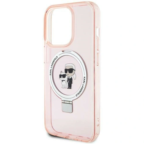 Hurtownia Karl Lagerfeld - 3666339169015 - KLD1743 - Etui Karl Lagerfeld KLHMP15LHMRSKCP Apple iPhone 15 Pro hardcase Ring Stand Karl&Choupettte MagSafe różowy/pink - B2B homescreen