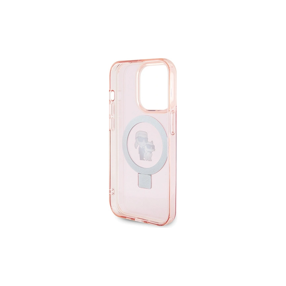 Hurtownia GSM - Case Karl Lagerfeld KLHMP15LHMRSKCP Apple iPhone 15 Pro Hardcase Ring Stand Karl&Choupettte MagSafe rosa/pink - KLD1743 - {ean13} - Hurt