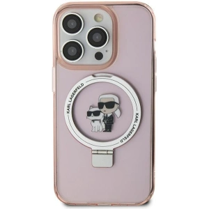 Hurtownia GSM - Etui Karl Lagerfeld KLHMP15MHMRSKCP Apple iPhone 15 Plus / 14 Plus hardcase Ring Stand Karl&Choupettte MagSafe roz/roșu - KLD1745 - {ean13} - Hurt