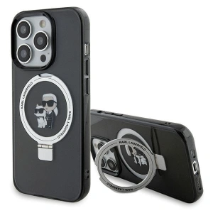 Hurtownia GSM - Etui Karl Lagerfeld KLHMP15XHMRSKCK Apple iPhone 15 Pro Max hardcase Ring Stand Karl&Choupettte MagSafe czarny/black - KLD1748 - {ean13} - Hurt