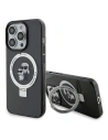 Case Karl Lagerfeld KLHMP15XHMRSKCK Apple iPhone 15 Pro Max Hardcase Ring Stand Karl&Choupettte MagSafe schwarz/black