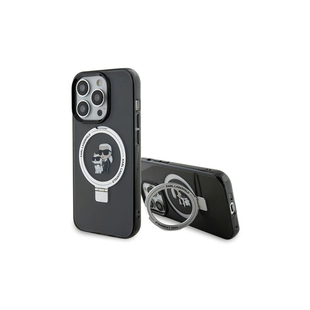 Hurtownia GSM - Case Karl Lagerfeld KLHMP15XHMRSKCK Apple iPhone 15 Pro Max Hardcase Ring Stand Karl&Choupettte MagSafe schwarz/black - KLD1748 - {ean13} - Hurt