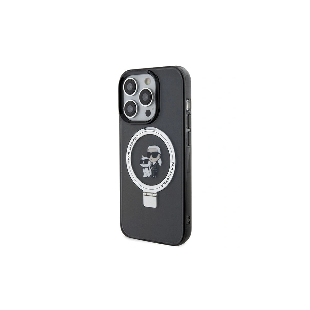 Hurtownia GSM - Case Karl Lagerfeld KLHMP15XHMRSKCK Apple iPhone 15 Pro Max Hardcase Ring Stand Karl&Choupettte MagSafe schwarz/black - KLD1748 - {ean13} - Hurt