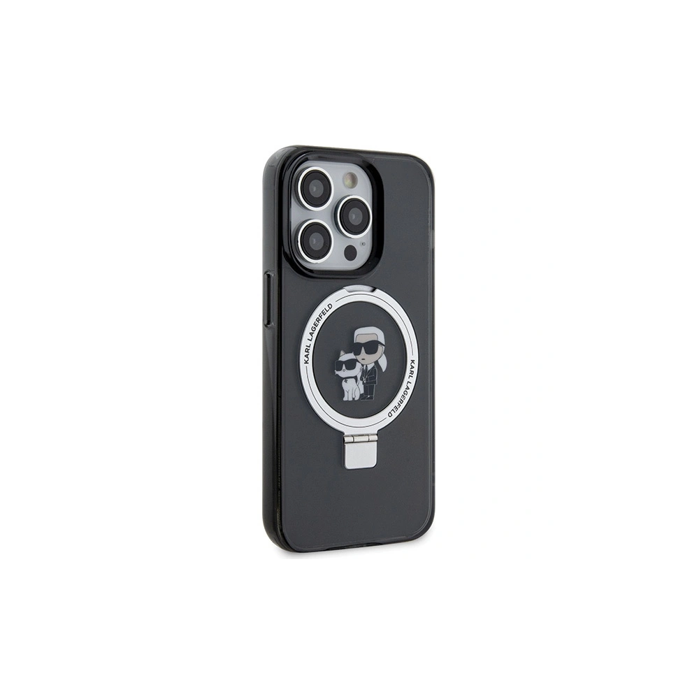 Hurtownia GSM - Case Karl Lagerfeld KLHMP15XHMRSKCK Apple iPhone 15 Pro Max Hardcase Ring Stand Karl&Choupettte MagSafe schwarz/black - KLD1748 - {ean13} - Hurt