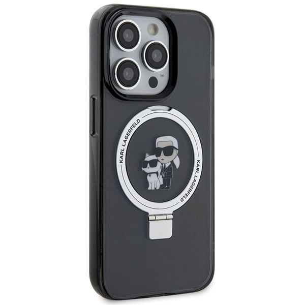 Kryt Karl Lagerfeld KLHMP15XHMRSKCK Apple iPhone 15 Pro Max hardcase Ring Stand Karl&Choupettte MagSafe black