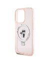 Karl Lagerfeld KLHMP15XHMRSKCP Apple iPhone 15 Pro Max hardcase Ring Stand Karl&Choupettte MagSafe pink
