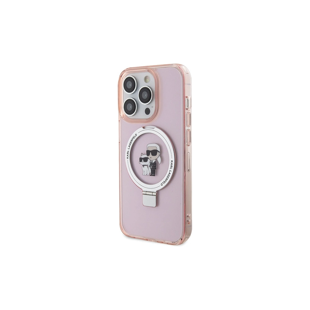 Hurtownia GSM - Case Karl Lagerfeld KLHMP15XHMRSKCP Apple iPhone 15 Pro Max Hardcase Ring Stand Karl&Choupettte MagSafe rosa/pink - KLD1749 - {ean13} - Hurt