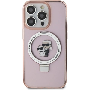 Wholesale Karl Lagerfeld KLHMP15XHMRSKCP Apple iPhone 15 Pro Max hardcase Ring Stand Karl&Choupettte MagSafe pink - KLD1749 - {ean13} - Hurt