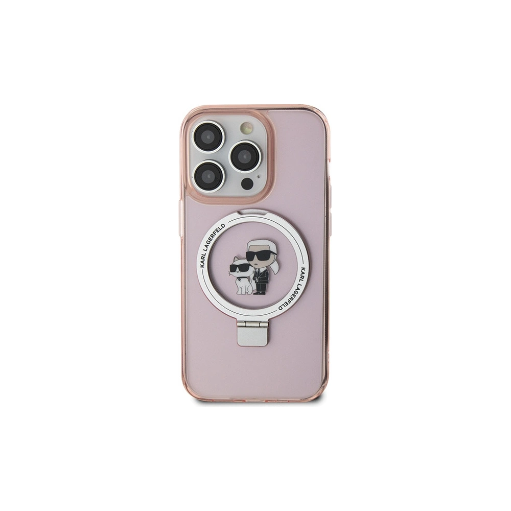 Hurtownia GSM - Case Karl Lagerfeld KLHMP15XHMRSKCP Apple iPhone 15 Pro Max Hardcase Ring Stand Karl&Choupettte MagSafe rosa/pink - KLD1749 - {ean13} - Hurt