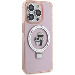 Wholesale Karl Lagerfeld KLHMP15XHMRSKCP Apple iPhone 15 Pro Max hardcase Ring Stand Karl&Choupettte MagSafe pink - KLD1749 - {ean13} - Hurt