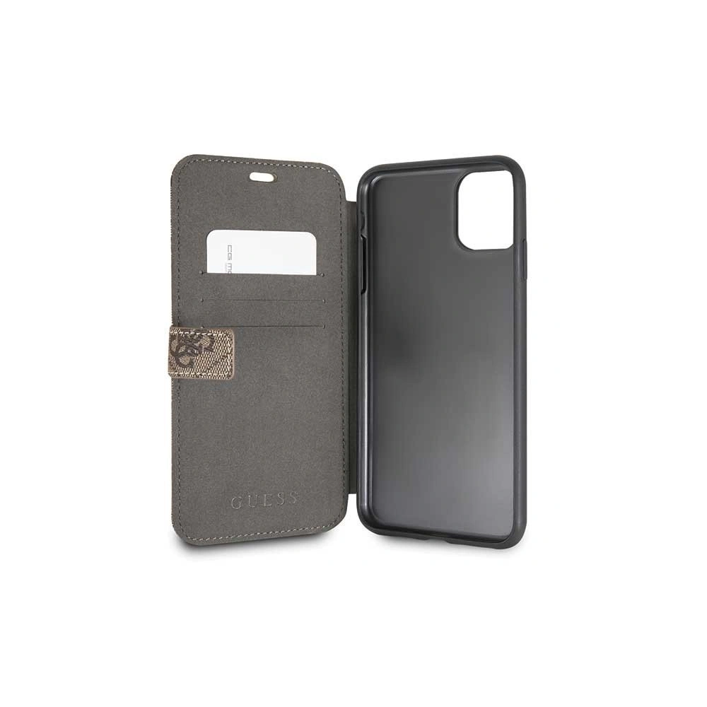 Etui Guess GUFLBKSN654GB Apple iPhone 11 Pro Max hnědá/brown book 4G