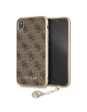 Guess GUHCI61GF4GBR iPhone Xr brown hard case 4G Charms Collection