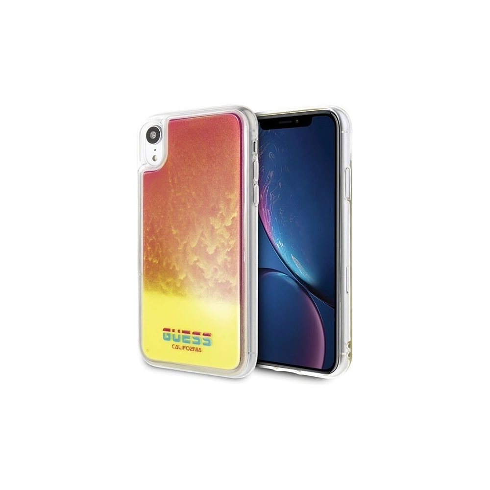Wholesale Guess GUHCI61GLCPI iPhone Xr pink hard case California Glow in the dark - GUE046PNK - {ean13} - Hurt