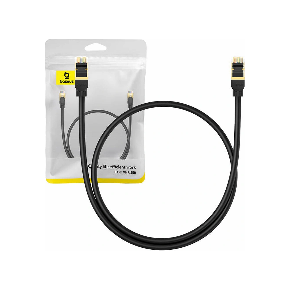 Hurtownia GSM - Hálózati kábel Baseus kat. 8 Ethernet RJ45, 40Gbps, 0,5m (fekete) - BSU4676 - {ean13} - Hurt