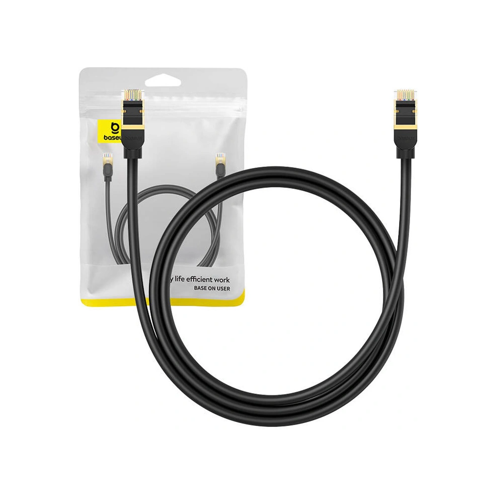 Hurtownia GSM - Cablul de rețea Baseus cat. 8 Ethernet RJ45, 40Gbps, 1m (negru) - BSU4677 - {ean13} - Hurt
