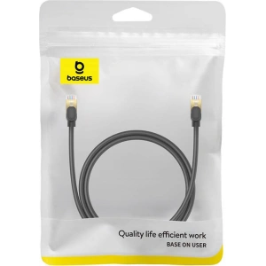 Hurtownia GSM - Hálózati kábel Baseus kat. 8 Ethernet RJ45, 40Gbps, 1m (fekete) - BSU4677 - {ean13} - Hurt