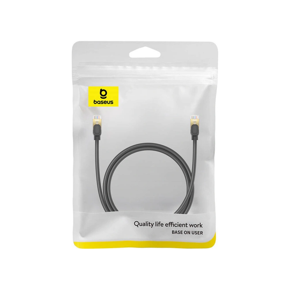 Hurtownia GSM - Cablul de rețea Baseus cat. 8 Ethernet RJ45, 40Gbps, 1m (negru) - BSU4677 - {ean13} - Hurt