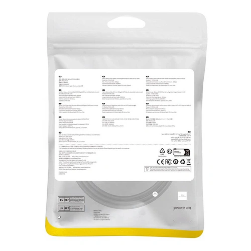 Kabel sieciowy Baseus kat. 8 Ethernet RJ45, 40Gbps, 1m (czarny)