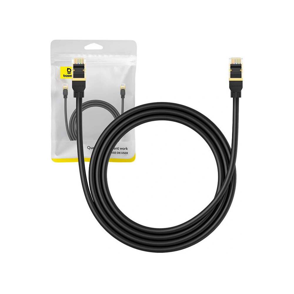 Hurtownia GSM - Hálózati kábel Baseus kat. 8 Ethernet RJ45, 40Gbps, 1,5m (fekete) - BSU4678 - {ean13} - Hurt