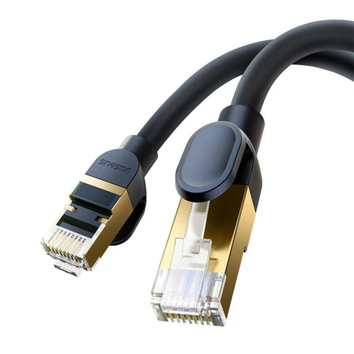 Kabel sieciowy Baseus kat. 8 Ethernet RJ45, 40Gbps, 1,5m (czarny)