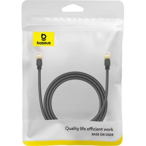 Hurtownia GSM - Hálózati kábel Baseus kat. 8 Ethernet RJ45, 40Gbps, 1,5m (fekete) - BSU4678 - {ean13} - Hurt