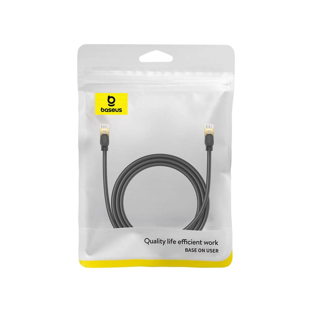 Hurtownia GSM - Netzwerkkabel Baseus Kat. 8 Ethernet RJ45, 40Gbps, 1,5m (schwarz) - BSU4678 - {ean13} - Hurt