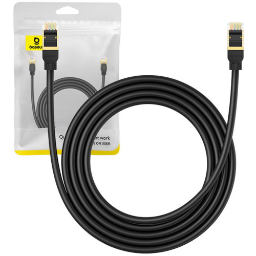Baseus Distributor - 6932172646691 - BSU4679 - Baseus cat. 8 Ethernet RJ45 network cable, 40Gbps, 2m (black) - B2B homescreen