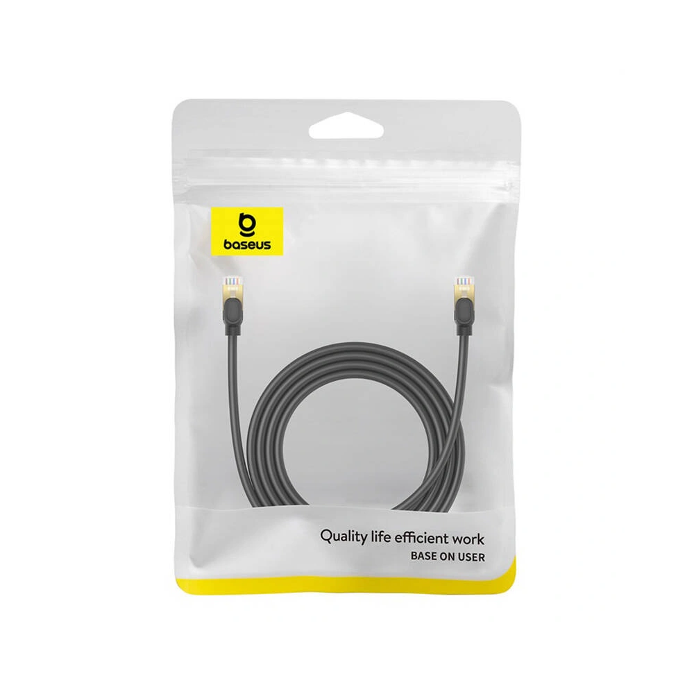 Hurtownia GSM - Hálózati kábel Baseus kat. 8 Ethernet RJ45, 40Gbps, 2m (fekete) - BSU4679 - {ean13} - Hurt