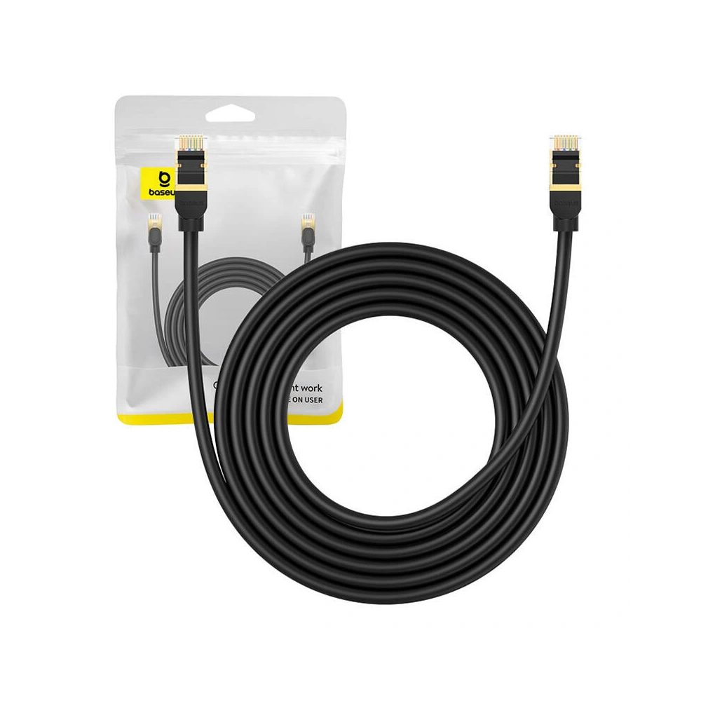 Hurtownia GSM - Hálózati kábel Baseus kat. 8 Ethernet RJ45, 40Gbps, 3m (fekete) - BSU4680 - {ean13} - Hurt