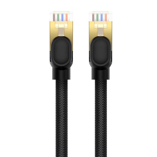 Kabel sieciowy Baseus kat. 8 Ethernet RJ45, 40Gbps, 3m (czarny)