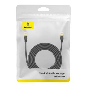 Hurtownia GSM - Hálózati kábel Baseus kat. 8 Ethernet RJ45, 40Gbps, 3m (fekete) - BSU4680 - {ean13} - Hurt