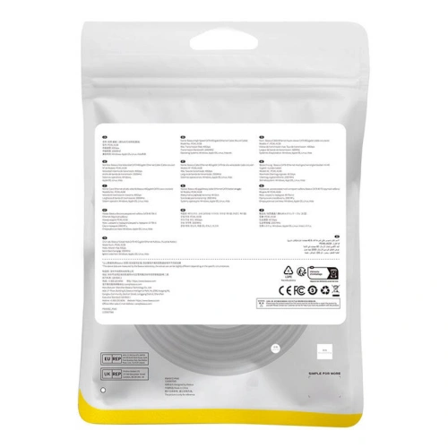 Kabel sieciowy Baseus kat. 8 Ethernet RJ45, 40Gbps, 3m (czarny)