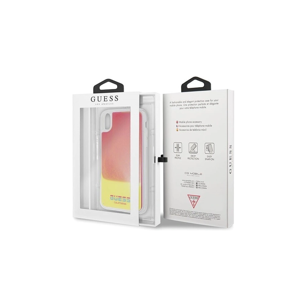 Wholesale Guess GUHCI61GLCPI iPhone Xr pink hard case California Glow in the dark - GUE046PNK - {ean13} - Hurt