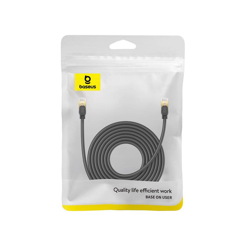 Hurtownia GSM - Cablul de rețea Baseus cat. 8 Ethernet RJ45, 40Gbps, 8m (negru) - BSU4682 - {ean13} - Hurt